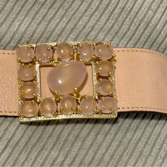 ✨ Valentino Garavani Dusty Pink Embellished Statement Belt2  display picture 1